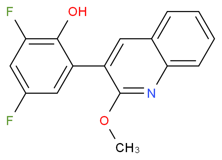 2,4-difluoro-6-(2-methoxyquinolin-3-yl)phenol_分子结构_CAS_)