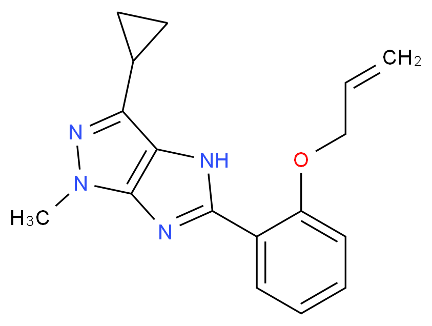 5-[2-(allyloxy)phenyl]-3-cyclopropyl-1-methyl-1,4-dihydroimidazo[4,5-c]pyrazole_分子结构_CAS_)