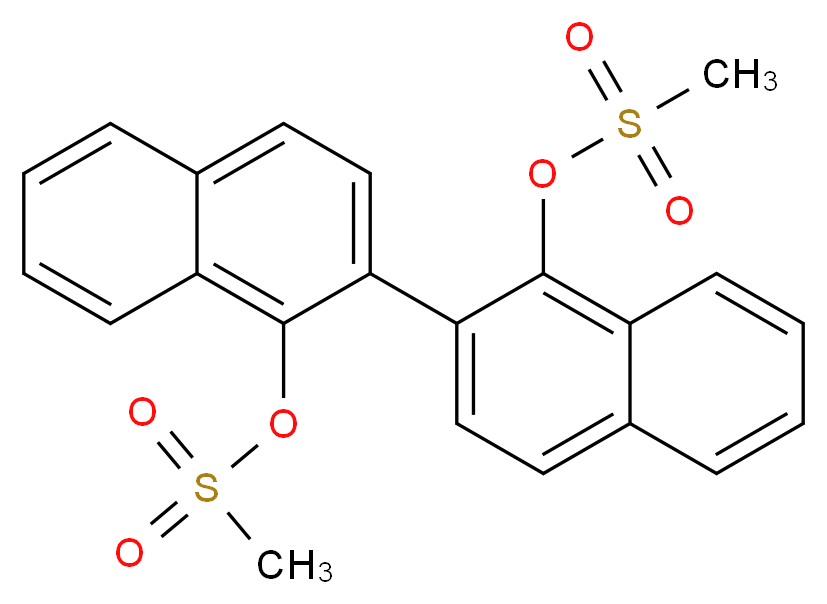 2-[1-(methanesulfonyloxy)naphthalen-2-yl]naphthalen-1-yl methanesulfonate_分子结构_CAS_871231-48-0