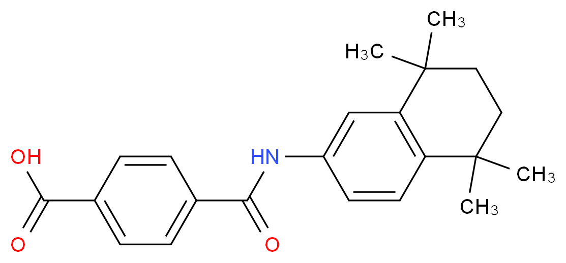 4-((5,5,8,8-Tetramethyl-5,6,7,8-tetrahydronaphthalen-2-yl)carbamoyl)benzoic acid_分子结构_CAS_94497-51-5)