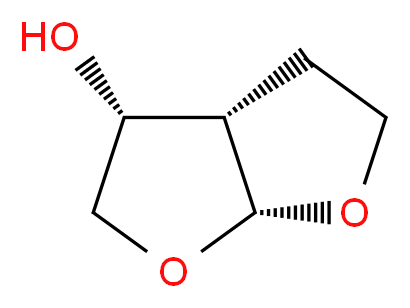 (3R,3aS,6aR)-Hexahydrofuro[2,3-b]furan-3-ol_分子结构_CAS_156928-09-5)