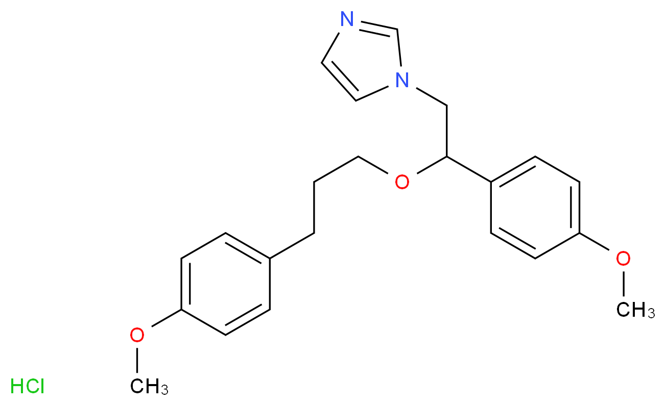 1-[2-(4-methoxyphenyl)-2-[3-(4-methoxyphenyl)propoxy]ethyl]-1H-imidazole hydrochloride_分子结构_CAS_130495-35-1