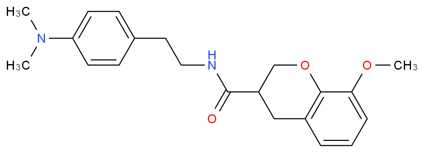 N-{2-[4-(dimethylamino)phenyl]ethyl}-8-methoxy-3-chromanecarboxamide_分子结构_CAS_)