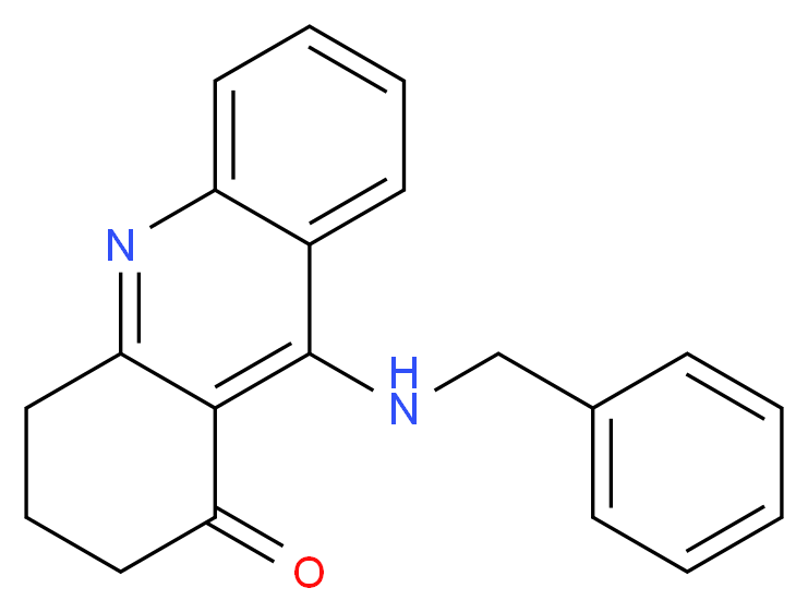 9-(benzylamino)-1,2,3,4-tetrahydroacridin-1-one_分子结构_CAS_104675-27-6