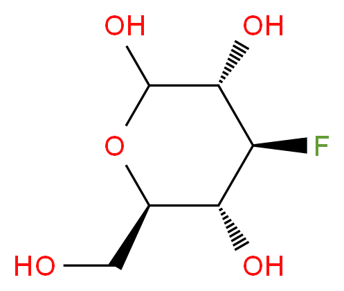 (3S,4S,5R,6R)-4-fluoro-6-(hydroxymethyl)oxane-2,3,5-triol_分子结构_CAS_14049-03-7