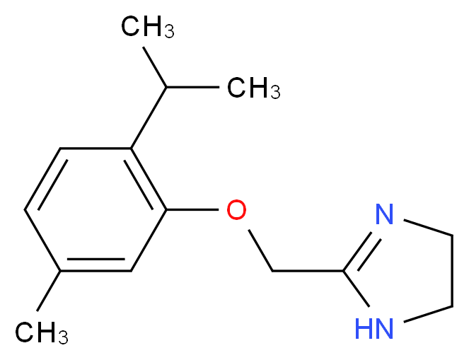 2-[5-methyl-2-(propan-2-yl)phenoxymethyl]-4,5-dihydro-1H-imidazole_分子结构_CAS_24243-97-8