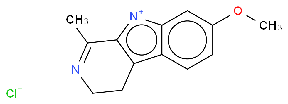 7-methoxy-1-methyl-3H,4H-pyrido[3,4-b]indol-9-ium chloride_分子结构_CAS_6027-98-1