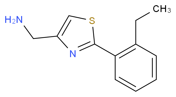 [2-(2-ethylphenyl)-1,3-thiazol-4-yl]methanamine_分子结构_CAS_885280-84-2