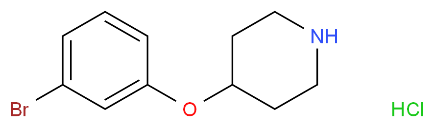 3-Bromophenyl 4-piperidinyl ether hydrochloride_分子结构_CAS_1072944-50-3)