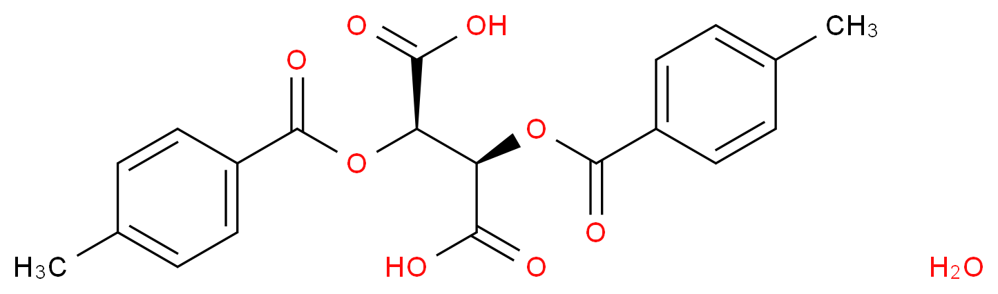 (2R,3R)-2,3-Bis((4-methylbenzoyl)oxy)succinic acid hydrate_分子结构_CAS_71607-31-3)