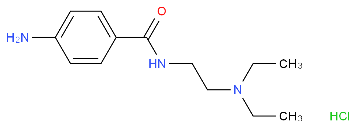 4-Amino-N-[2-(diethylamino)ethyl]benzamide hydrochloride_分子结构_CAS_614-39-1)