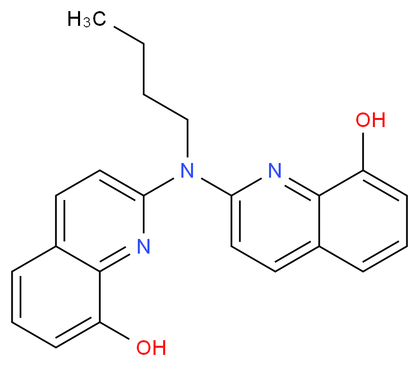2-[butyl(8-hydroxyquinolin-2-yl)amino]quinolin-8-ol_分子结构_CAS_82361-90-8