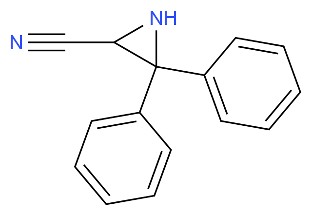 3,3-diphenylaziridine-2-carbonitrile_分子结构_CAS_70591-20-7