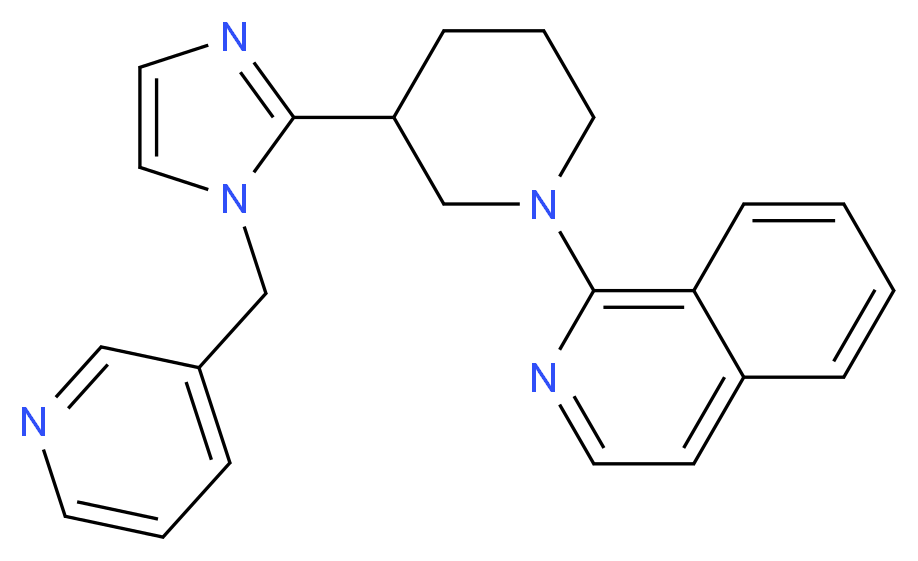 1-{3-[1-(3-pyridinylmethyl)-1H-imidazol-2-yl]-1-piperidinyl}isoquinoline_分子结构_CAS_)