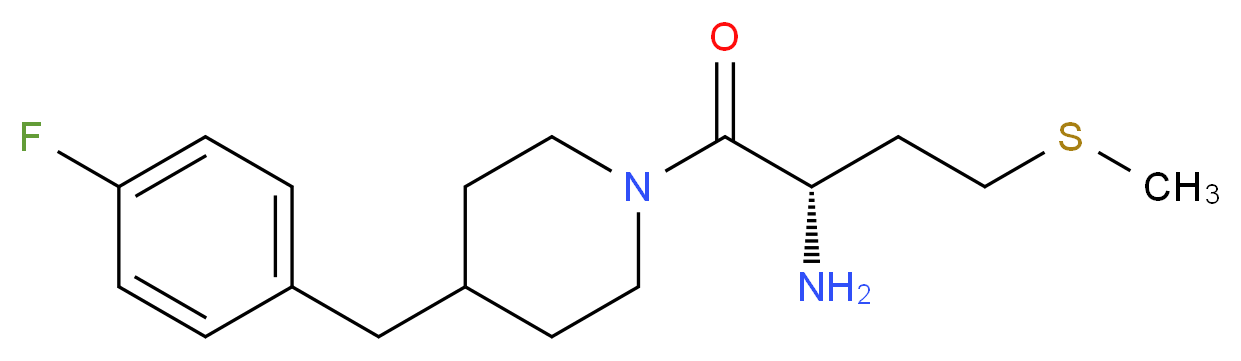 (2S)-1-[4-(4-fluorobenzyl)-1-piperidinyl]-4-(methylthio)-1-oxo-2-butanamine_分子结构_CAS_)