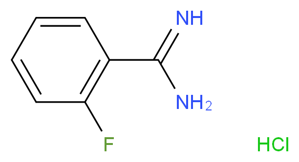 2-fluorobenzene-1-carboximidamide hydrochloride_分子结构_CAS_57075-81-7