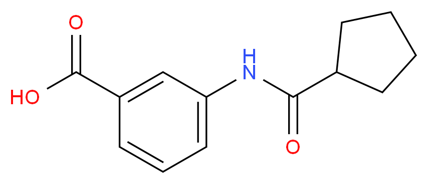3-[(Cyclopentylcarbonyl)amino]benzoic acid_分子结构_CAS_)