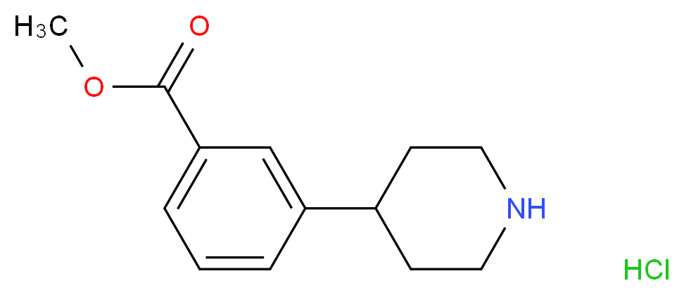 methyl 3-(piperidin-4-yl)benzoate hydrochloride_分子结构_CAS_726185-54-2