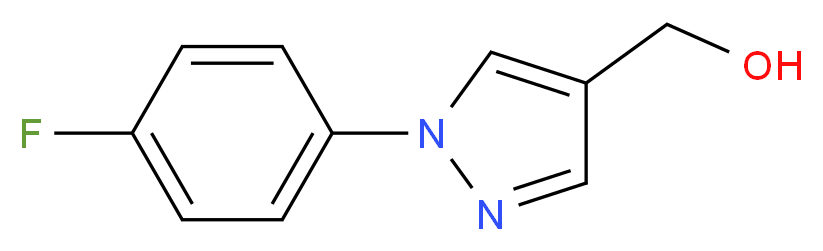 [1-(4-Fluorophenyl)-1H-pyrazol-4-yl]methanol_分子结构_CAS_153863-34-4)