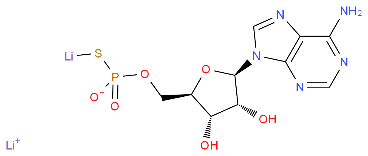 Adenosine 5′-O-thiomonophosphate dilithium salt_分子结构_CAS_93839-85-1)