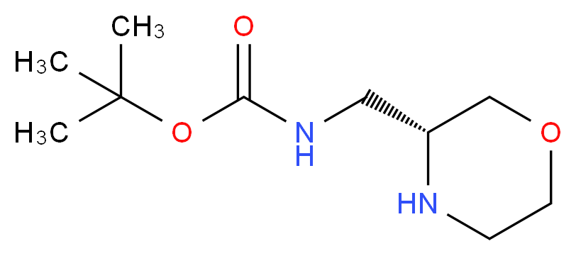 (R)-tert-Butyl (morpholin-3-ylmethyl)carbamate_分子结构_CAS_1257850-83-1)