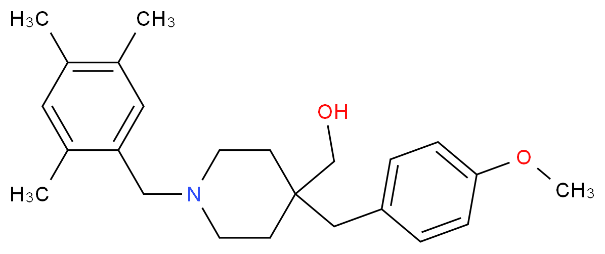[4-(4-methoxybenzyl)-1-(2,4,5-trimethylbenzyl)-4-piperidinyl]methanol_分子结构_CAS_)