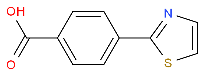 4-(1,3-thiazol-2-yl)benzoic acid_分子结构_CAS_266369-49-7