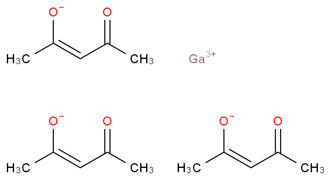 gallium(3+) ion tris((2Z)-4-oxopent-2-en-2-olate)_分子结构_CAS_14405-43-7