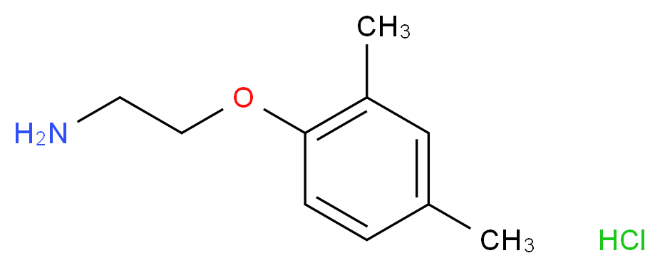 1-(2-aminoethoxy)-2,4-dimethylbenzene hydrochloride_分子结构_CAS_50912-65-7