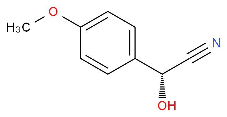 (2R)-2-hydroxy-2-(4-methoxyphenyl)acetonitrile_分子结构_CAS_97070-73-0