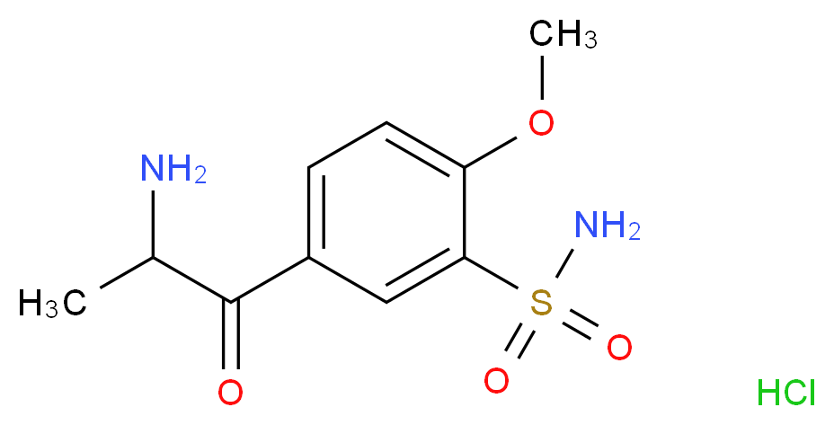 5-(2-aminopropanoyl)-2-methoxybenzene-1-sulfonamide hydrochloride_分子结构_CAS_1076198-82-7