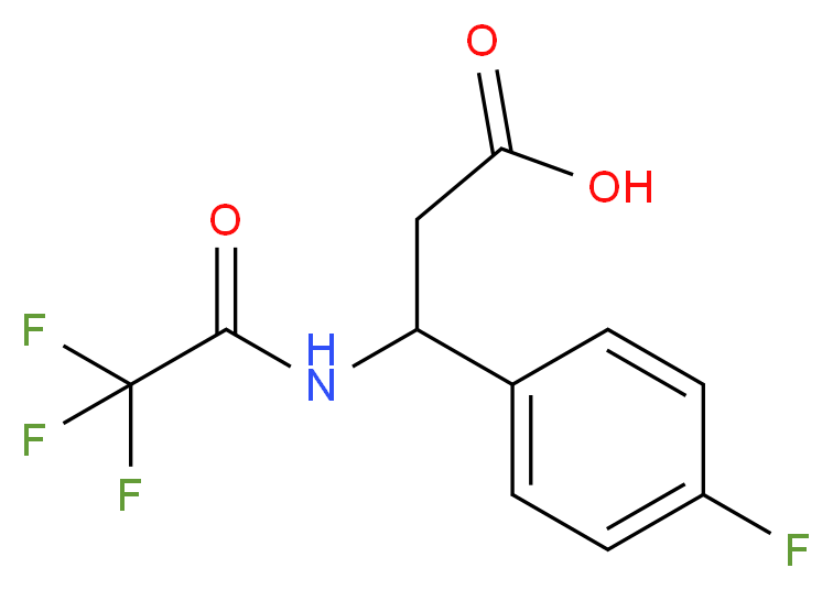 3-(4-Fluorophenyl)-3-[(2,2,2-trifluoroacetyl)amino]propanoic acid_分子结构_CAS_117291-16-4)