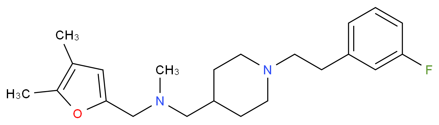 1-(4,5-dimethyl-2-furyl)-N-({1-[2-(3-fluorophenyl)ethyl]-4-piperidinyl}methyl)-N-methylmethanamine_分子结构_CAS_)