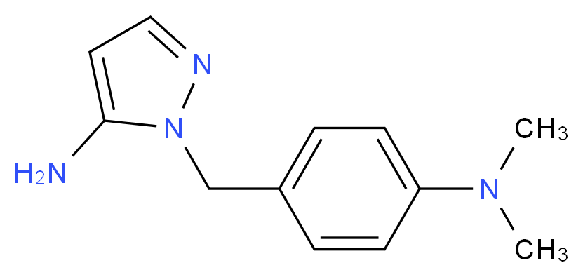 1-{[4-(dimethylamino)phenyl]methyl}-1H-pyrazol-5-amine_分子结构_CAS_3524-27-4