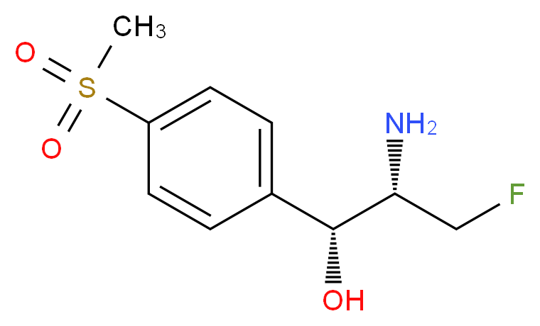 (1R,2S)-2-amino-3-fluoro-1-(4-methanesulfonylphenyl)propan-1-ol_分子结构_CAS_76639-93-5