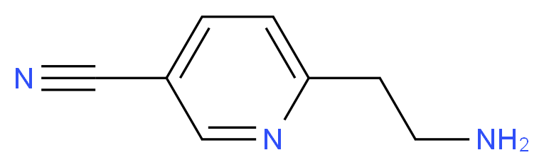 6-(2-aminoethyl)pyridine-3-carbonitrile_分子结构_CAS_1060804-13-8