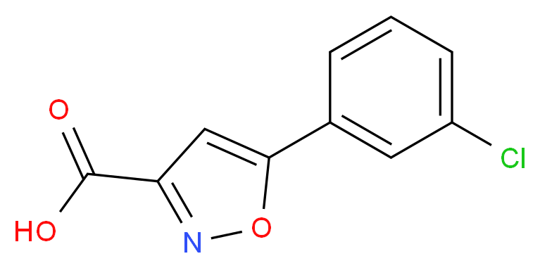 5-(3-chlorophenyl)-1,2-oxazole-3-carboxylic acid_分子结构_CAS_925940-95-0