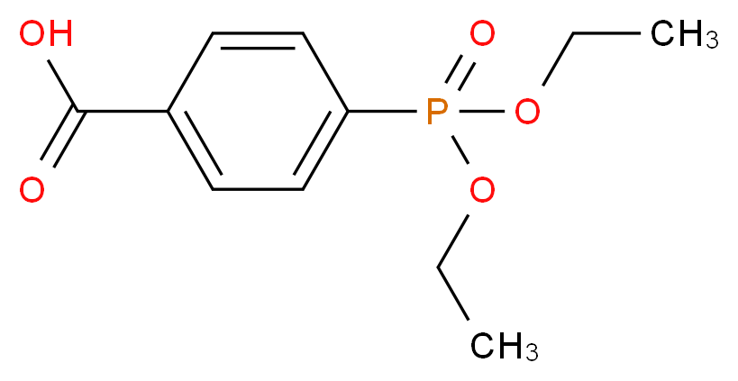 4-(Diethoxyphosphinyl)benzoic Acid_分子结构_CAS_1527-34-0)