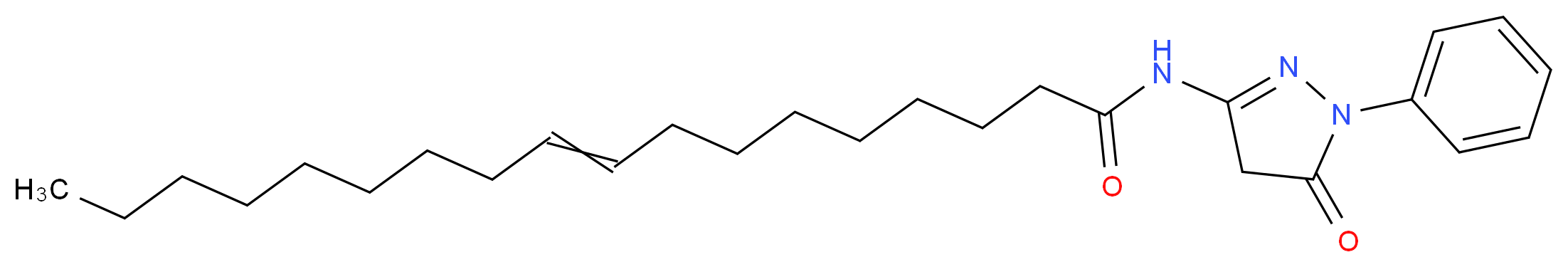 N-(4,5-二氢-5-氧代-1-苯基-1H-吡唑-3-基)-9-十八碳烯酰胺_分子结构_CAS_74677-80-8)
