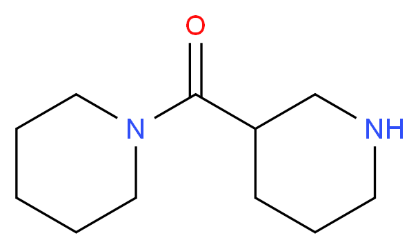 3-(piperidine-1-carbonyl)piperidine_分子结构_CAS_40576-21-4