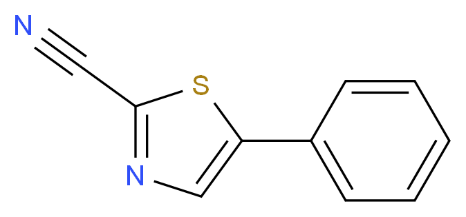 5-Phenylthiazole-2-carbonitrile_分子结构_CAS_1316218-36-6)