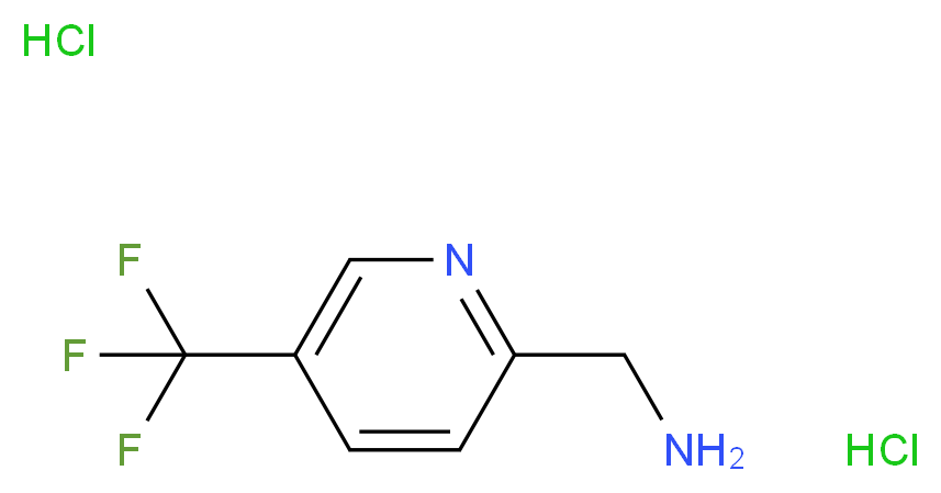 (5-(Trifluoromethyl)pyridin-2-yl)methanamine dihydrochloride_分子结构_CAS_1350637-24-9)