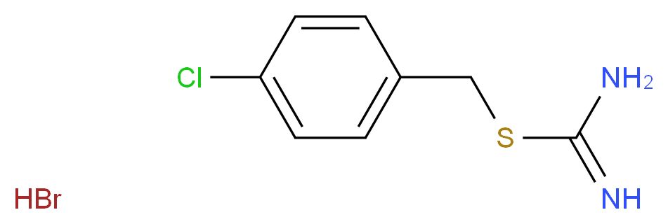 {[(4-chlorophenyl)methyl]sulfanyl}methanimidamide hydrobromide_分子结构_CAS_90732-58-4