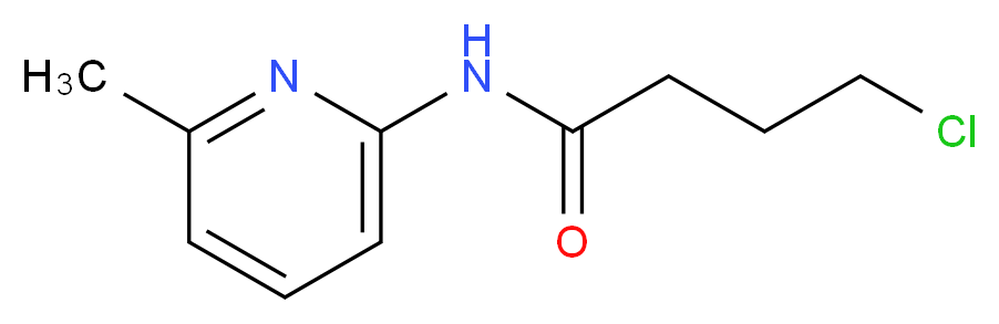 4-chloro-N-(6-methylpyridin-2-yl)butanamide_分子结构_CAS_540796-37-0