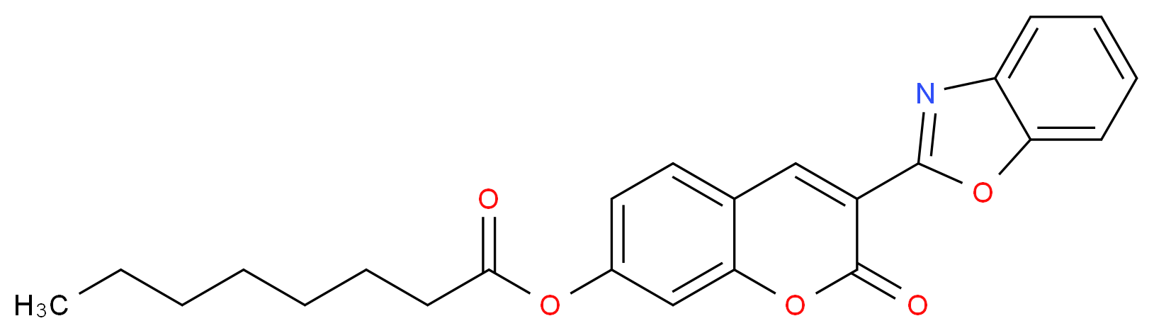 3-(2-Benzoxazolyl)umbelliferyl octanoate_分子结构_CAS_97004-80-3)