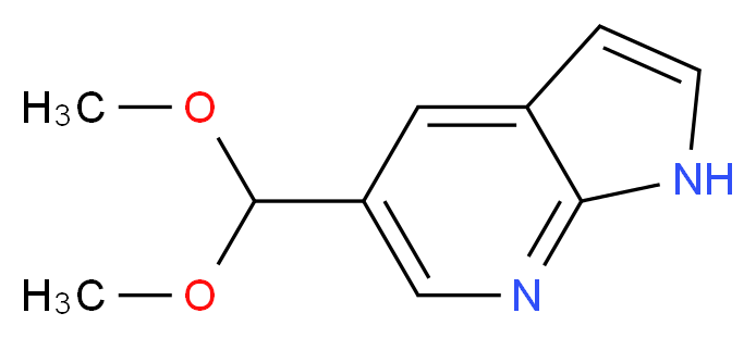 5-Dimethoxymethyl-1H-pyrrolo[2,3-b]pyridine_分子结构_CAS_913983-17-2)