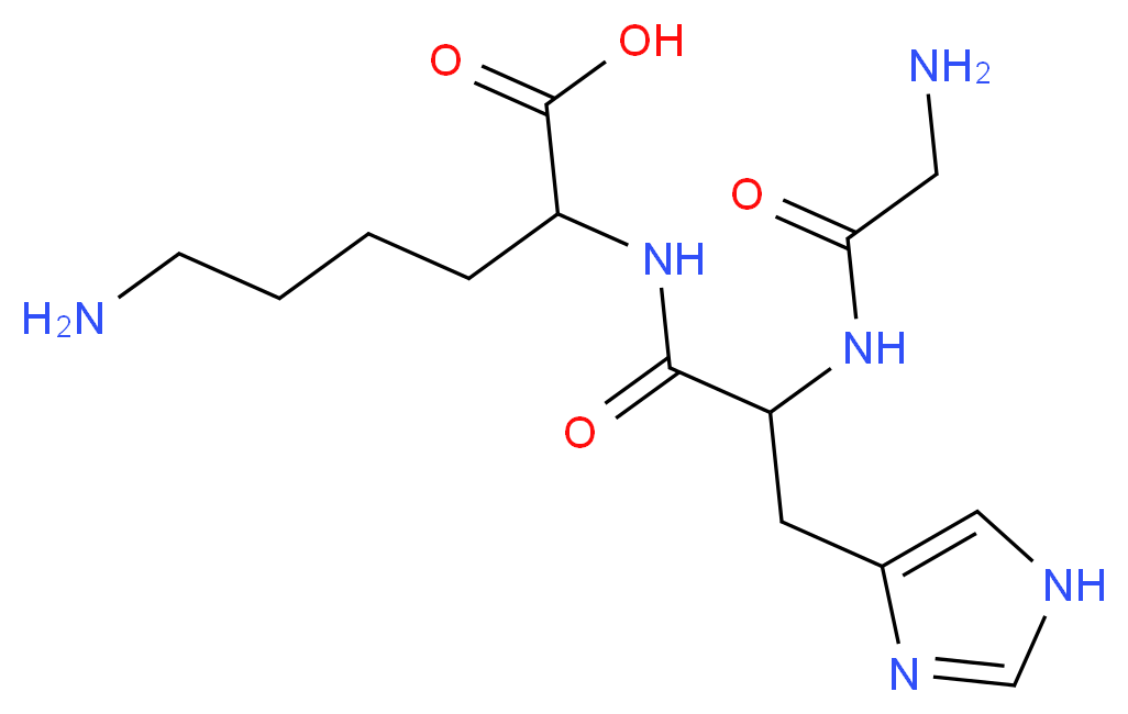 6-amino-2-[2-(2-aminoacetamido)-3-(1H-imidazol-4-yl)propanamido]hexanoic acid_分子结构_CAS_72957-37-0