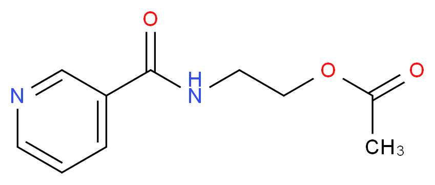 2-(pyridin-3-ylformamido)ethyl acetate_分子结构_CAS_83440-03-3