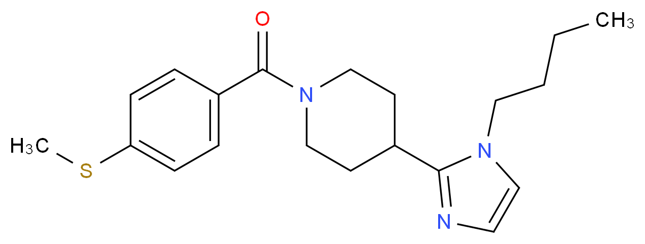 4-(1-butyl-1H-imidazol-2-yl)-1-[4-(methylthio)benzoyl]piperidine_分子结构_CAS_)