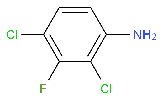 2,4-Dichloro-3-fluoroaniline_分子结构_CAS_443-93-6)